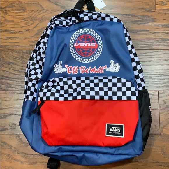 red and white vans backpack